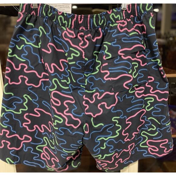 Psycho Bunny Swim Trunks Men's Size 1X-XL Neon Perry Rabbit Shorts Bathing Suit - Picture 4 of 4